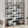 vidaXL Bookshelf Black 127.5x28.5x172.5 cm Engineered Wood