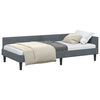 vidaXL Corner Bed Frame with Headboard Dark Grey 80 cm x 200 cm Velvet