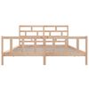 vidaXL Bed Frame without Mattress Solid Wood 200x200 cm (810102+814214)