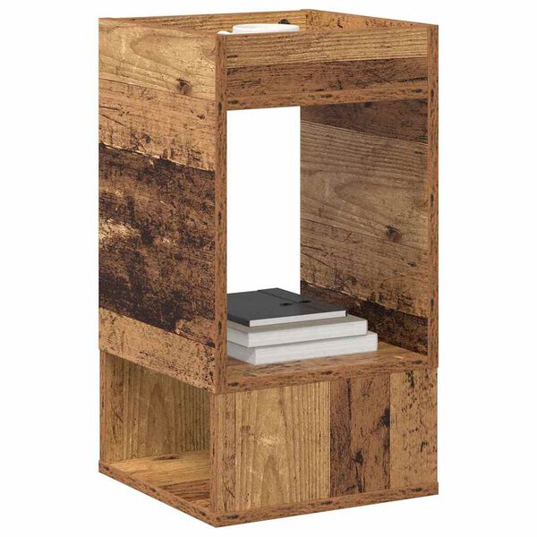 vidaXL End Table Old Wood 30 x 30 x 56 cm Engineered Wood