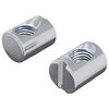 vidaXL Barrel Nut 2 pcs Silver M6 x 13 mm Iron