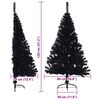 vidaXL Artificial Pre-lit Christmas Tree Black 120 cm PVC