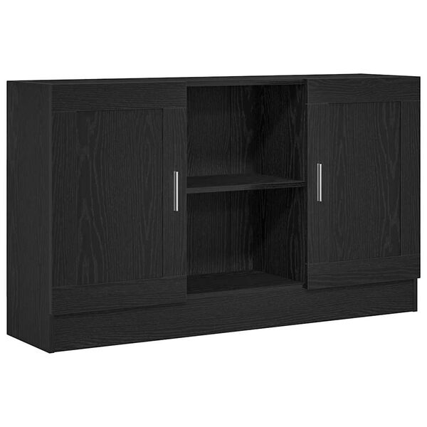 vidaXL Sideboard Black Oak 120 x 30.5 x 70 cm Engineered Wood