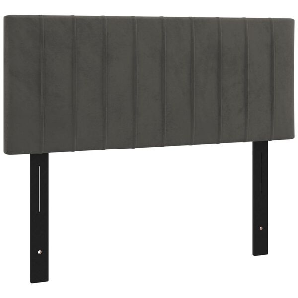 vidaXL Headboard Dark Grey 100x5x78/88 cm Velvet