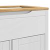 vidaXL Bathroom Furniture Set with Drawer 4 pcs White Solid Pine Wood
