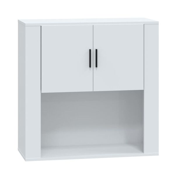 vidaXL Wall Cabinet High Gloss White 80x33x80 cm Engineered Wood