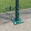 vidaXL Fence Post Green 10 x 1.2 m (16 x 16 mm mesh) Steel and PVC