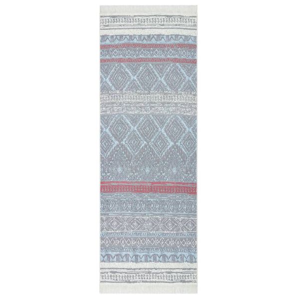 vidaXL Rug Pink and Aqua 100x300 cm Cotton