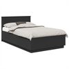 vidaXL Bed Frame with Headboard Black 120 x 190 cm Engineered Wood
