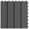 vidaXL Decking Tile 3D Design 11 pcs Black 30 x 30 cm WPC