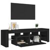 vidaXL TV Cabinet with LED Lights Black 140x36.5x40 cm