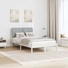 vidaXL Bed frame White and light grey 120 x 190 cm Solid pine wood