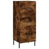 vidaXL Sideboard Smoked Oak 34.5x34x90 cm Engineered Wood