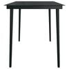 vidaXL 7 Piece Garden Dining Set Black