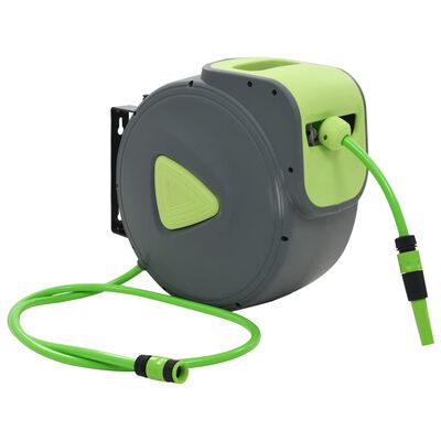 vidaXL Automatic Retractable Water Hose Reel Wall Mounted 30+2 m