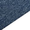 vidaXL Carpet Floor Tiles 16 pcs 4 m&sup2; 25x100 cm Blue