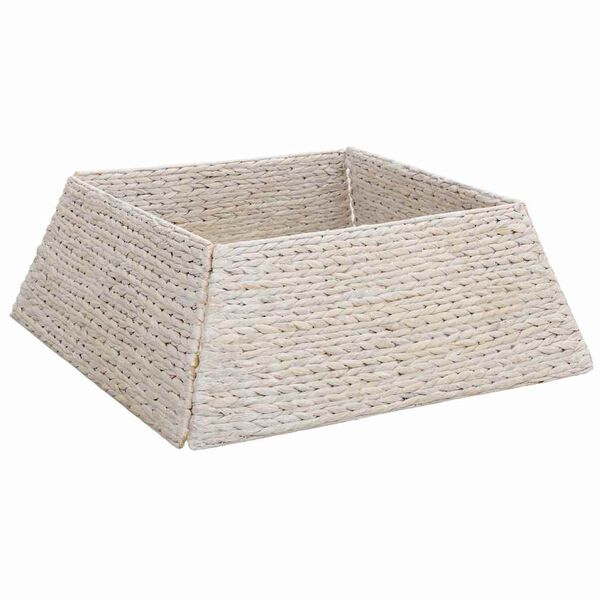 vidaXL Christmas Tree Collar White 70 x 70 x 28 cm Water hyacinth