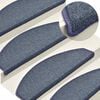 vidaXL Stair Mats 30 pcs 65x24x4 cm Dark Grey and Blue Half Round Large