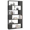 vidaXL Book Cabinet Room Divider Grey 100x24x188 cm