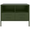 vidaXL TV Cabinets 2 pcs Olive Green 68x39x50.5 cm Steel