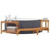 vidaXL Hot Tub Surround Half-Round Brown 272 x 120 x 55.5 cm