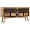 vidaXL Sideboard Brown and Black 160x30x76 cm Solid Wood Mango