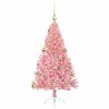 vidaXL Artificial Pre-lit Christmas Tree with 150 LEDs Pink 120 cm PVC