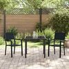 vidaXL Garden Dining Set 3 pcs Black Powder-Coated Steel