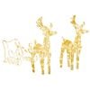 vidaXL Reindeer And Sleigh Christmas Decoration | Warm white