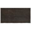 vidaXL Bathroom Countertop Dark Brown 120x60x(2-4) cm Treated Solid Wood