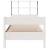 vidaXL Bookcase Bed without Mattress White 90x190 cm Small Single Solid Wood Pine