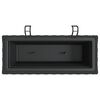 vidaXL Planters with hooks 2 pcs Black Poly Rattan