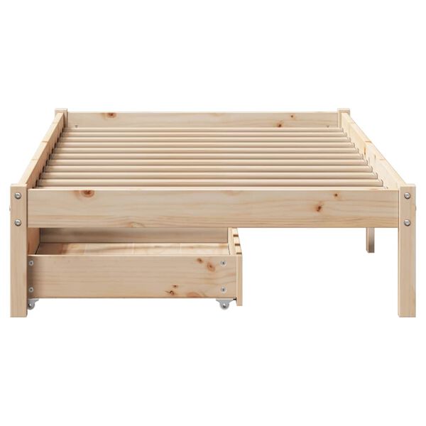vidaXL Bed Frame without Mattress 100x200 cm Solid Wood Pine