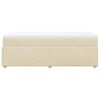 vidaXL Box Spring Bed with Mattress Cream 90x200 cm Fabric
