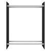 vidaXL Firewood Rack Black 80x35x100 cm Tempered Glass