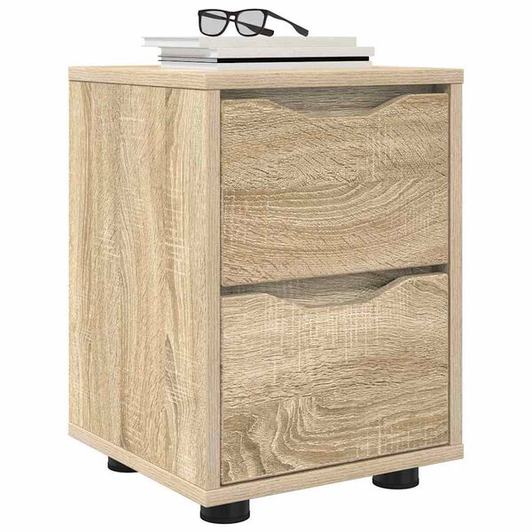 vidaXL Bedside Table Sonoma Oak 30.5 x 30 x 43 cm Engineered Wood