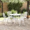 vidaXL Garden Dining Set 5 pcs White Aluminium