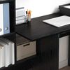 vidaXL Desk with Shelf Black Oak 131.5 x 50 x 106.5 cm Engineered Wood
