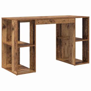 vidaXL Desk Old Wood Engineered Wood 130 x 50.5 x 75 cm