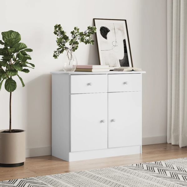 vidaXL Sideboard ALTA White 77x35x73 cm Solid Wood Pine
