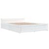 3103560 vidaXL Bed Frame without Mattress with Drawers White 140x200 cm (815045+815000)