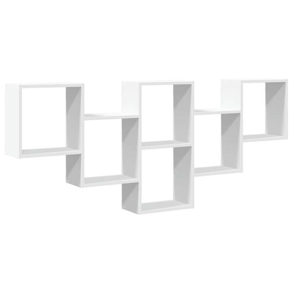 vidaXL Wall Shelf White 159x18x66 cm Engineered Wood