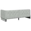 vidaXL Corner Bed Frame with Headboard Light Grey 80 x 200 cm Velvet