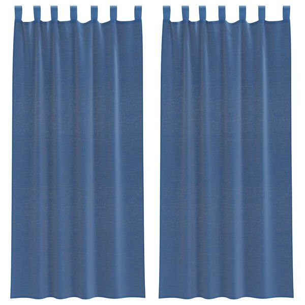 vidaXL Voile Curtains with Loops 2 pcs Royal Blue 140x245 cm