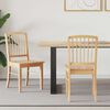 vidaXL Dining Chairs 2 pcs Natural 50 x 52.5 x 91 cm Solid Rubber Wood