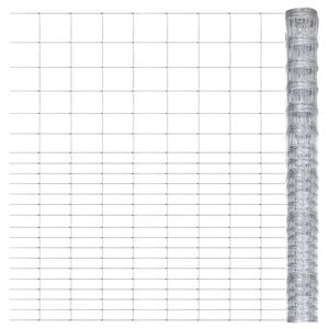 vidaXL Garden Fence Galvanised Steel 50x1.6 m Silver