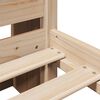 vidaXL Bookcase Bed without Mattress 200x200 cm Solid Wood Pine