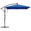 vidaXL Cantilever Banana Parasol Blue 249 x 249 x 250 cm