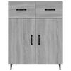 vidaXL Sideboard Grey Sonoma 69.5x34x90 cm Engineered Wood