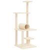 vidaXL Cat Tree with Sisal Scratching Posts Cream 136 cm